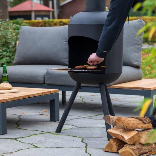 RedFire havepejs med grill Fuego stor sort