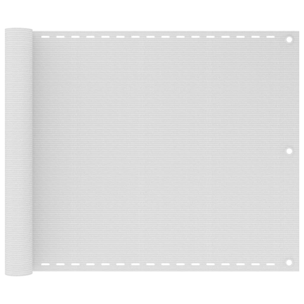 Balkonafskærmning HDPE 75x400 cm hvid billede