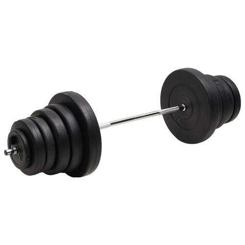 Vægtstang med skiver 90 kg