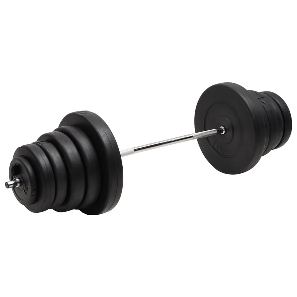 Vægtstang med skiver 90 kg