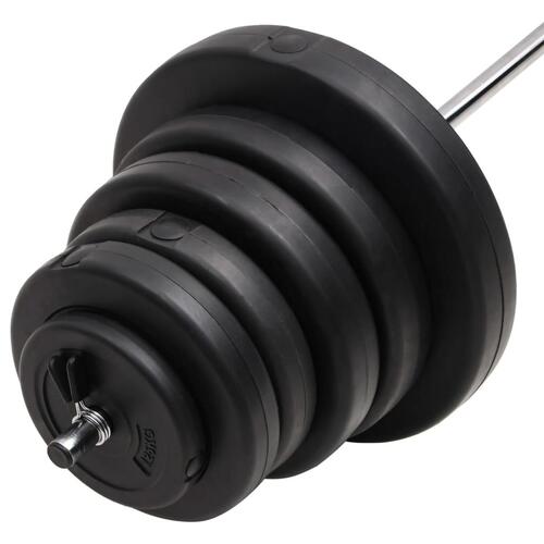 Vægtstang med skiver 90 kg