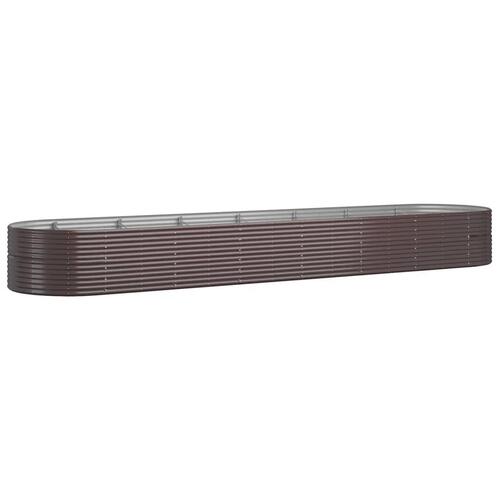 Plantekrukke 584x140x68 cm pulverlakeret stål brun