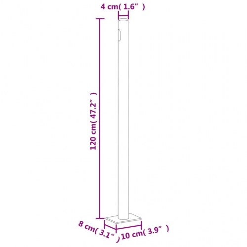 Sammenrullelig sidemarkise til terrasse 200×300 cm - creme