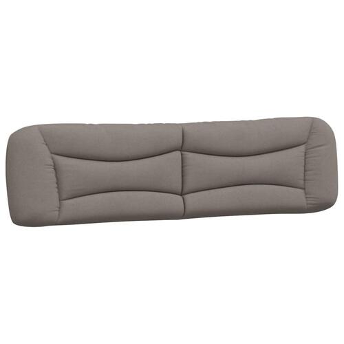 Seng med madras 200x200 cm stof gråbrun