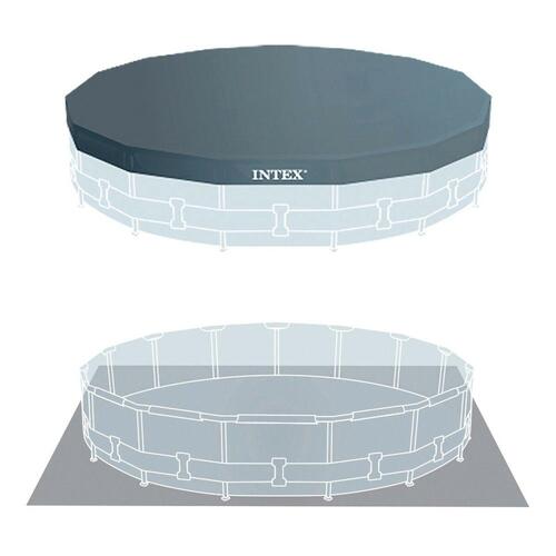 Pool Aftageligt Intex 26726GN 457 x 122 x 457 cm