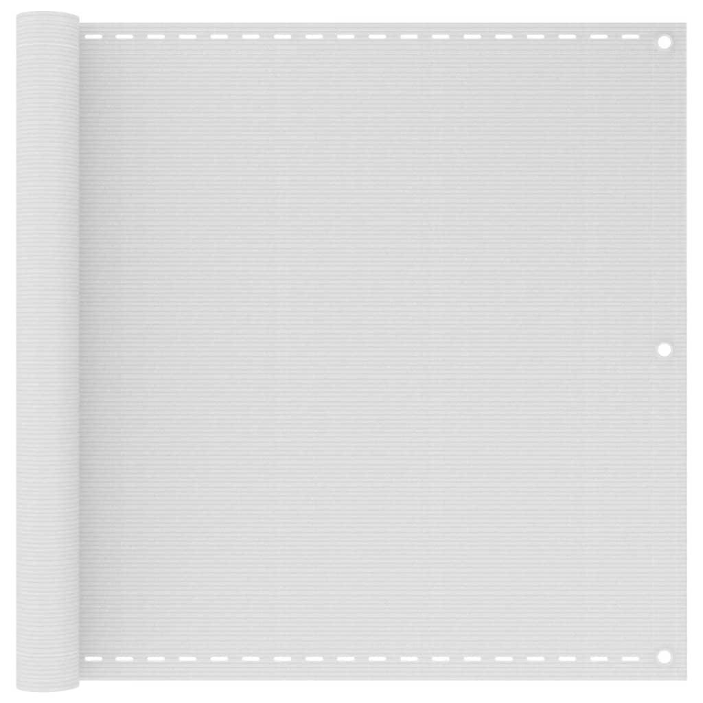 Balkonafskærmning HDPE 90 x 400 cm hvid