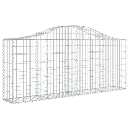 Buede gabionkurve - 3 stk. 200×30×80/100 cm i galvaniseret jern