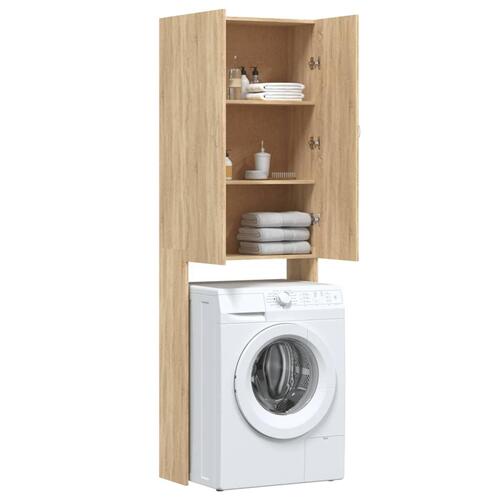 Vaskemaskineskab 64x25,5x190 cm sonoma-eg