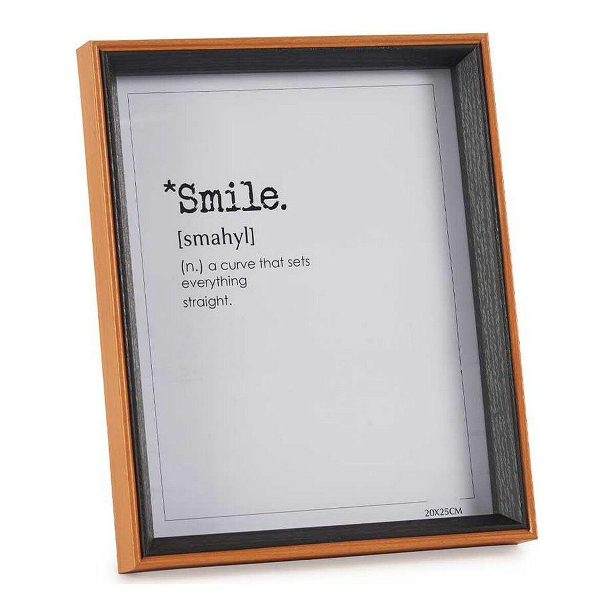 Fotoramme 20x25 cm - brun/sort i MDF og glas