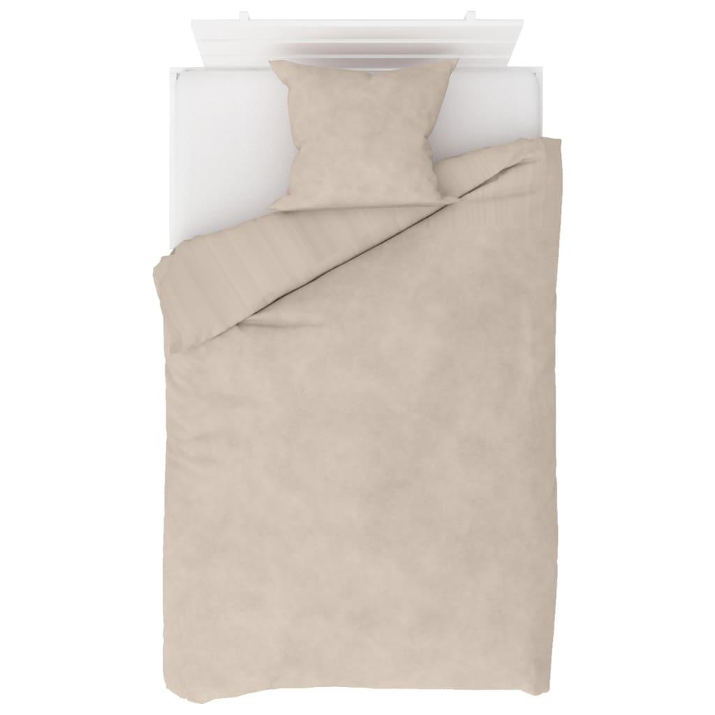 Sengesæt 2 dele fleece 140 x 220/60 x 70 cm beige