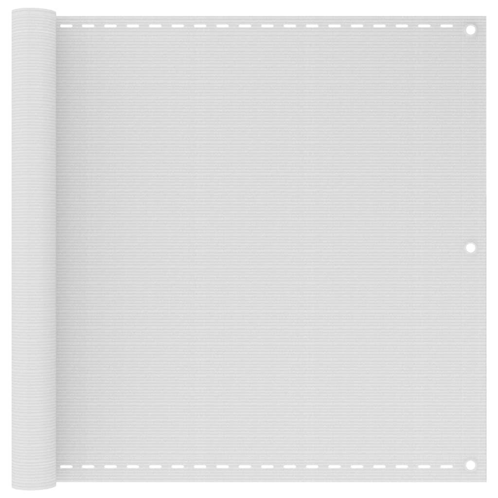 Balkonafskærmning HDPE 90x600 cm hvid billede
