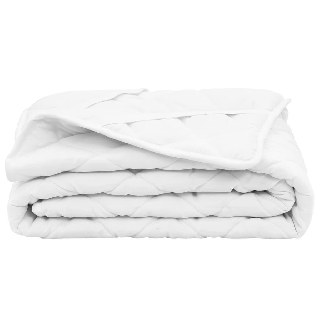 Vatteret madrasbeskytter 90 x 200 cm let hvid