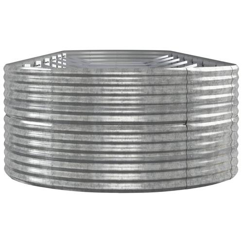 Plantekrukke 584x140x68 cm pulverlakeret stål sølvfarvet