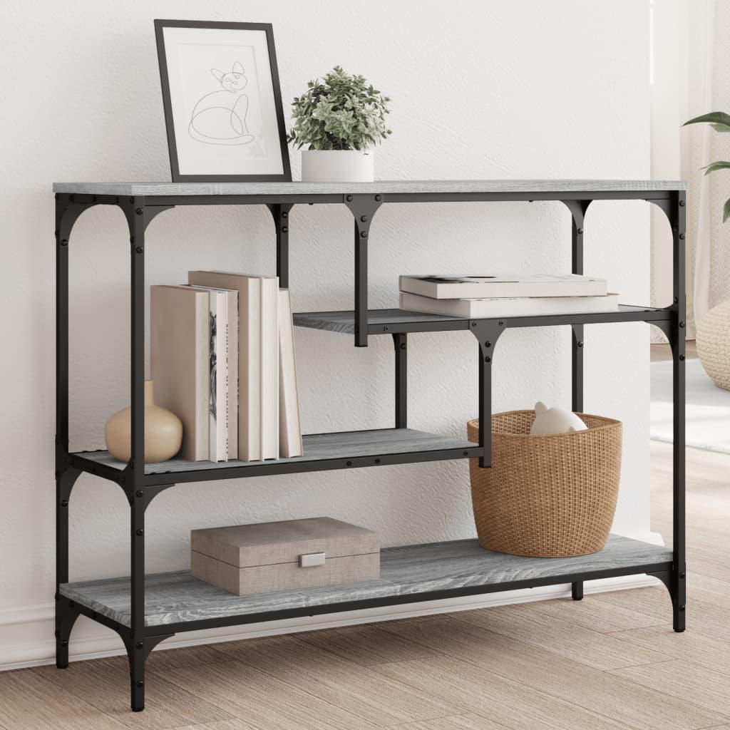 Konsolbord 100x30x75 Cm Konstrueret Træ Grå Sonoma Eg