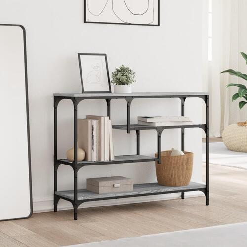 Konsolbord 100x30x75 cm konstrueret træ grå sonoma-eg