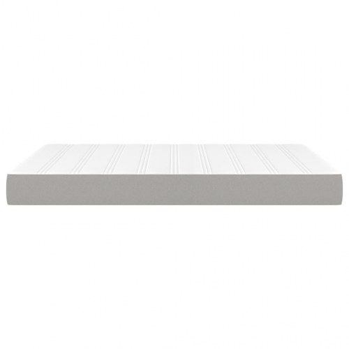 Springmadras med pocketfjedre - medium 140 × 190 × 20 cm, stof lysegrå