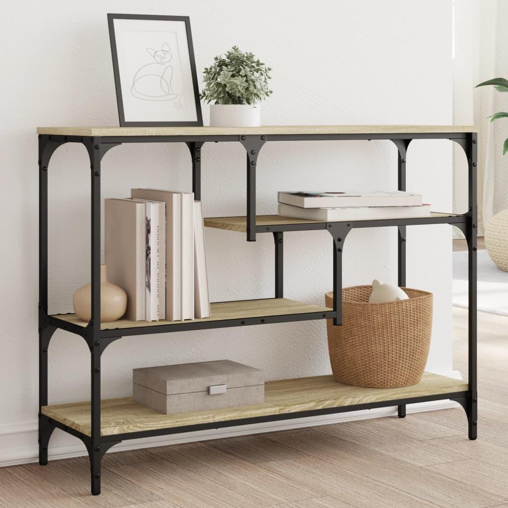 Konsolbord 100x30x75 Cm Konstrueret Træ Sonoma Eg