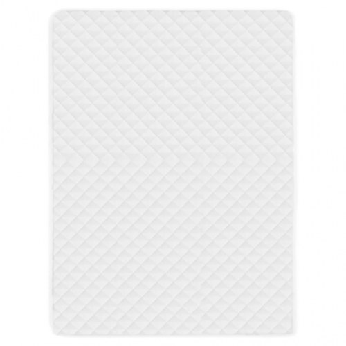 Vatteret madrasbeskytter 160 x 200 cm let hvid