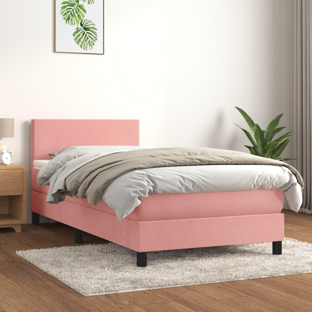 Kontinentalseng Med Madras Fløjl - 90 x 190 cm / Med ensartet mønster