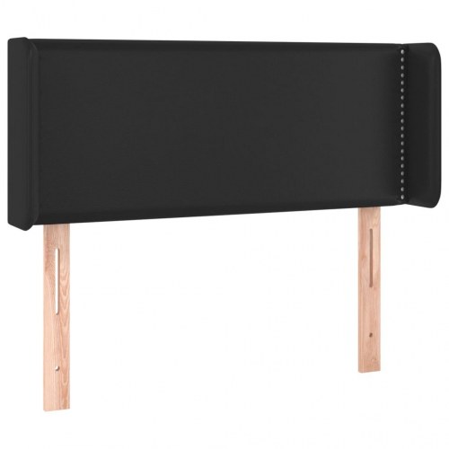 Sengegavl med LED-lys 83 x 16 x 78/88 cm - sort