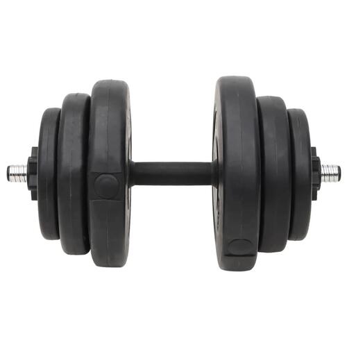 Vægtstang og håndvægt med skiver 60 kg