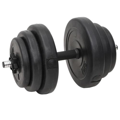 Vægtstang og håndvægt med skiver 60 kg