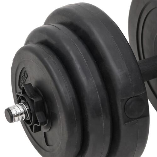 Vægtstang og håndvægt med skiver 60 kg