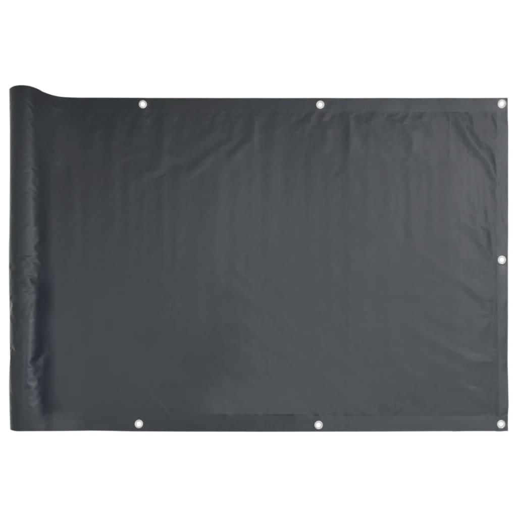 Balkonafskærmning Oxfod-stof HDPE 90 x 400 cm antracitgrå