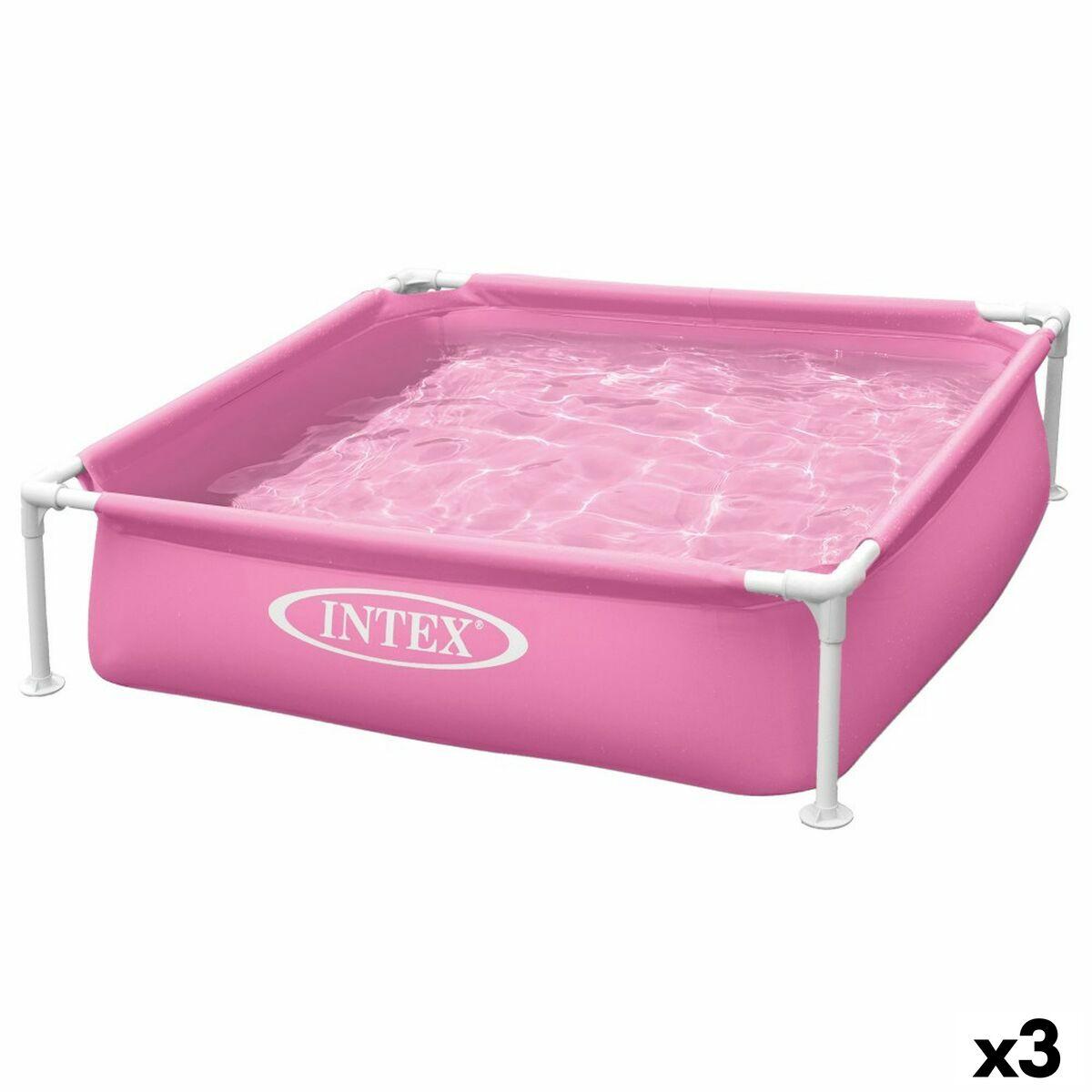 Pool Aftageligt Intex 342 L 122 X 30 X 122 Cm Pink 3 Enheder