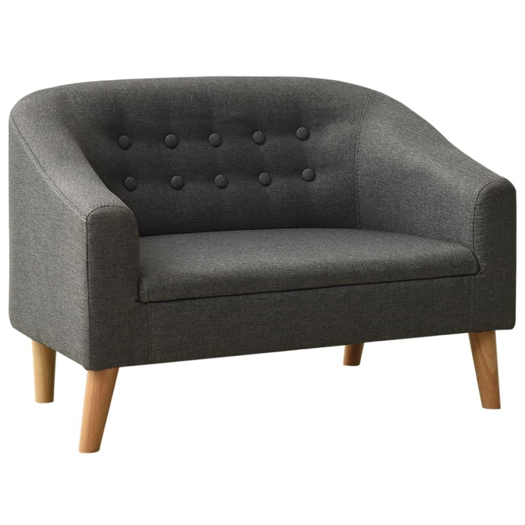 Sofa til børn stof grå