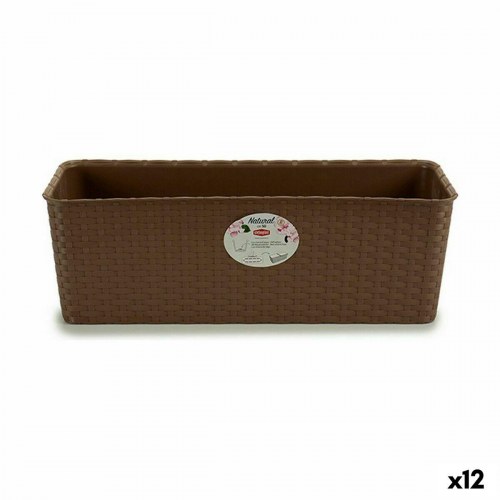Stefanplast altankasse - brun plastik, 49 × 16 × 18 cm (12 stk.)