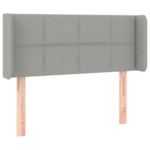 Sengegavl med LED-lys 83 x 16 x 78/88 cm - lysegrå
