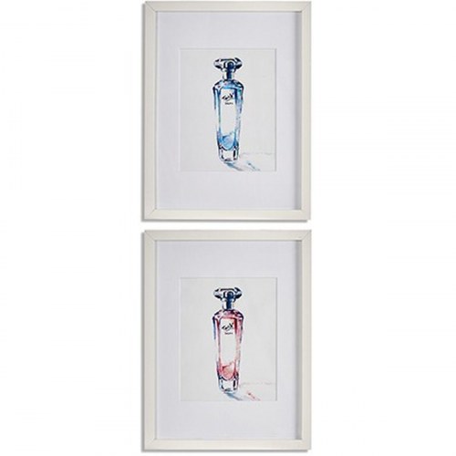 Billede med parfume - , gul/blå/hvid/rød, 33 × 3 × 43 cm (6 stk.)