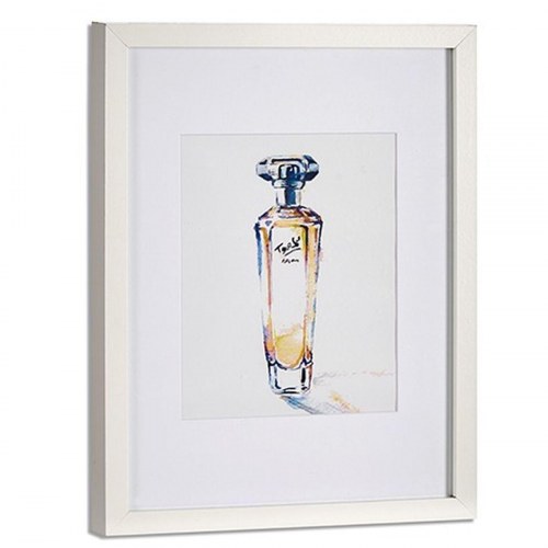 Billede med parfume - , gul/blå/hvid/rød, 33 × 3 × 43 cm (6 stk.)