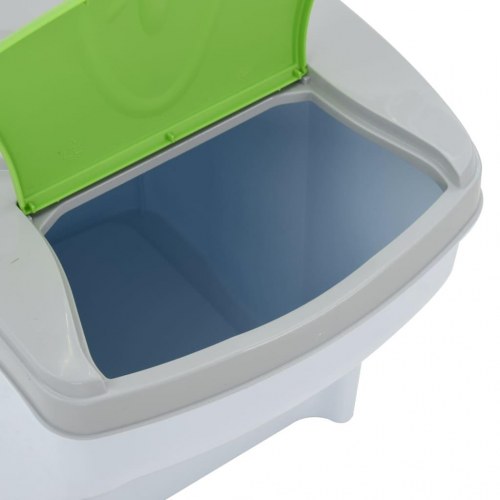 Stabelbare skraldespande 4 stk. 80 l hvid