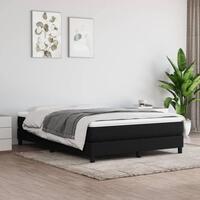 Springmadras med pocketfjedre 140x200x20 cm stof sort