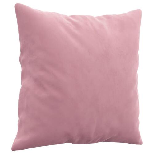 3-personers sofa med pyntepuder 180 cm velour pink