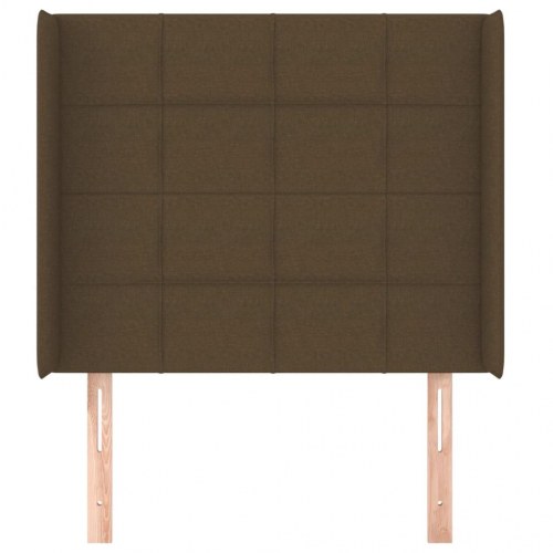 Sengegavl med kanter 93 x 16 x 118/128 cm - mørkebrun
