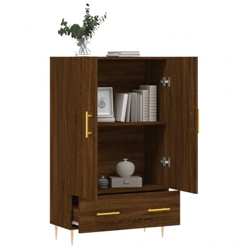 Skab 69,5x31x115 cm konstrueret træ brun sonoma-eg