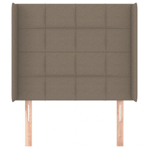 Sengegavl med kanter 93 x 16 x 118/128 cm - gråbrun