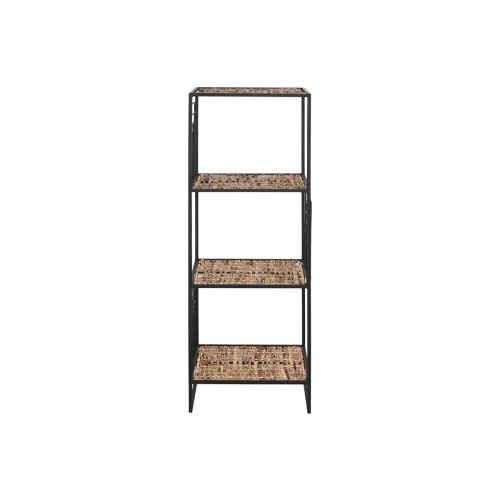 Reol - sort metal og fiber, 35 × 35 × 98 cm