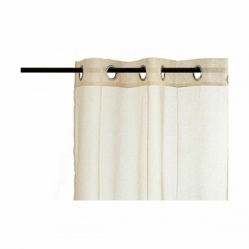 Gardin med metalringe - Beige 140 × 260 cm (6 stk.)