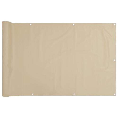 Balkonafskærmning Oxford-stof 90x400 cm beige