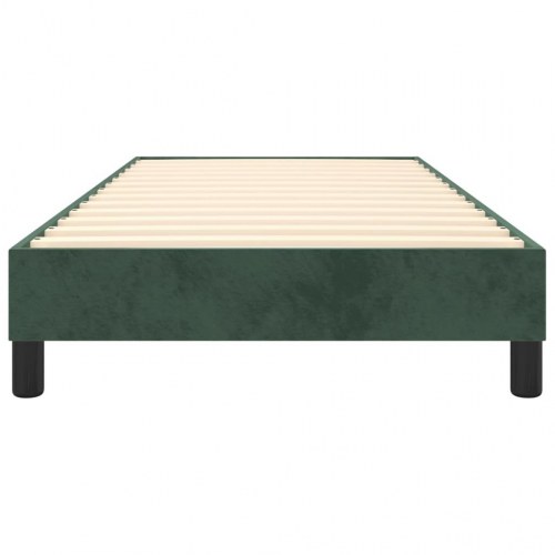 Boxspring sengeramme i fløjl - mørkegrøn 90×200 cm