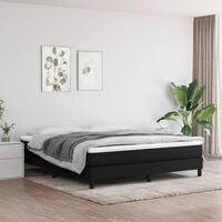Springmadras med pocketfjedre 180x200x20 cm stof sort