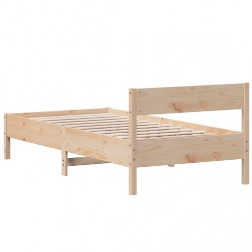 Sengeramme uden madras 90x200 cm massivt fyrretræ