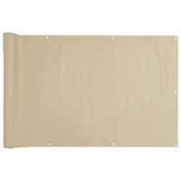 Balkonafskærmning Oxford-stof 90x600 cm beige