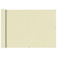 Balkonafskærmning 75x400 cm Oxford-stof cremefarvet