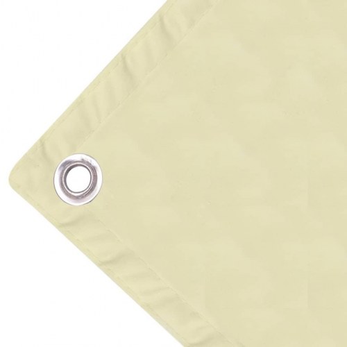 Balkonafskærmning 75 × 400 cm i PU-belagt oxford - creme