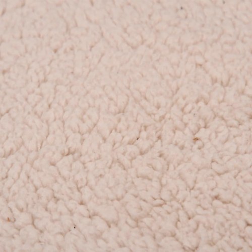 Ergonomisk hundeseng 75x53 cm hør-look fleece brun